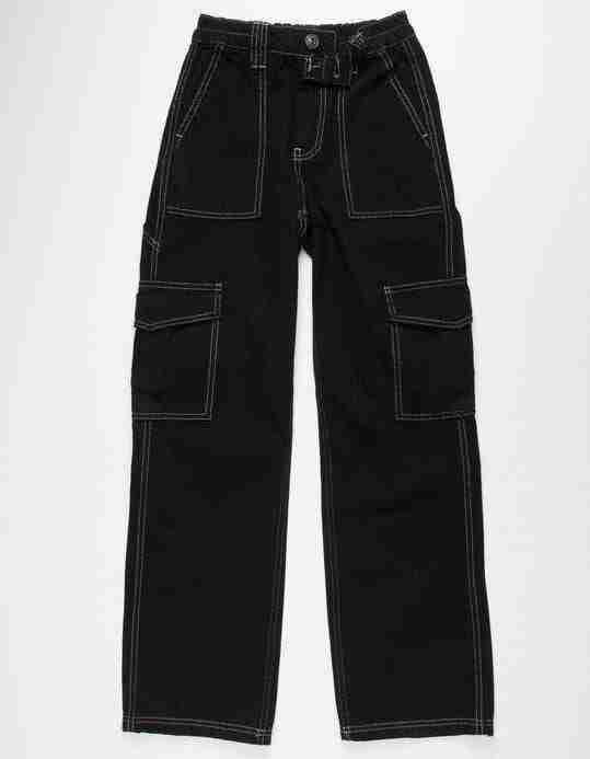 Bellbottom White Dhaga Comfort Pants - Denim Fabric, Non-Stretchable, Stylish White Dhaga Pattern, Comfortable Fit, Ideal for Casual Wear