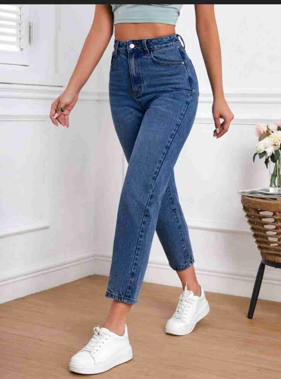 MOM FIT Jeans - Denim, Non-Stretchable, Casual Fit, Comfortable & Stylish, Length 37 inches, Available in Various Sizes