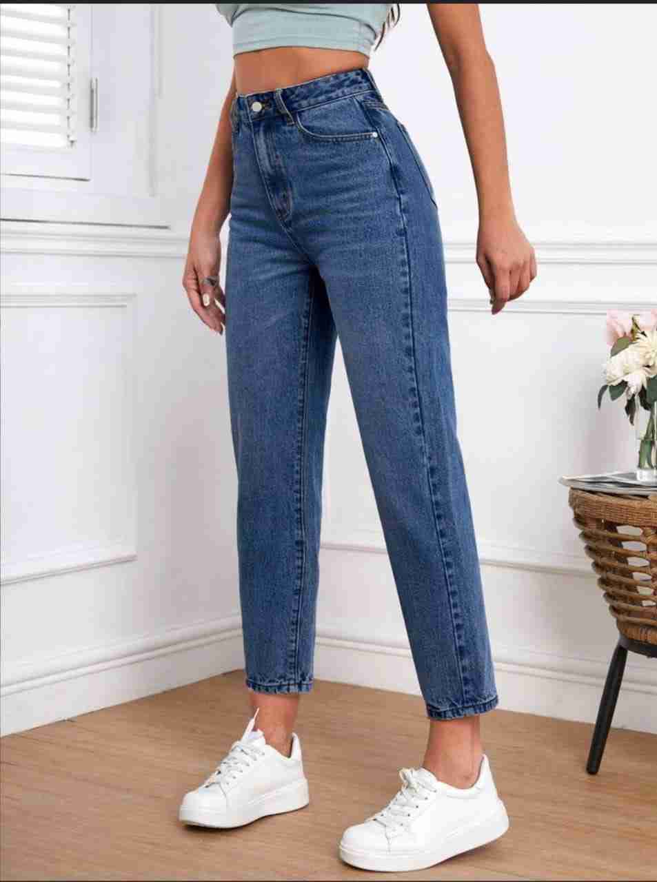 MOM FIT Jeans - Denim, Non-Stretchable, Casual Fit, Comfortable & Stylish, Length 37 inches, Available in Various Sizes