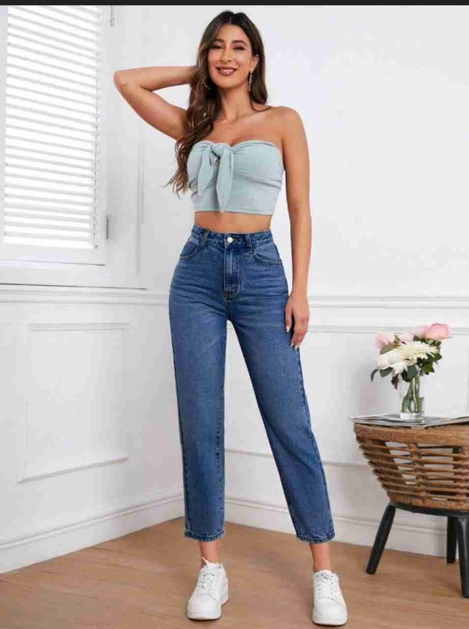 MOM FIT Jeans - Denim, Non-Stretchable, Casual Fit, Comfortable & Stylish, Length 37 inches, Available in Various Sizes