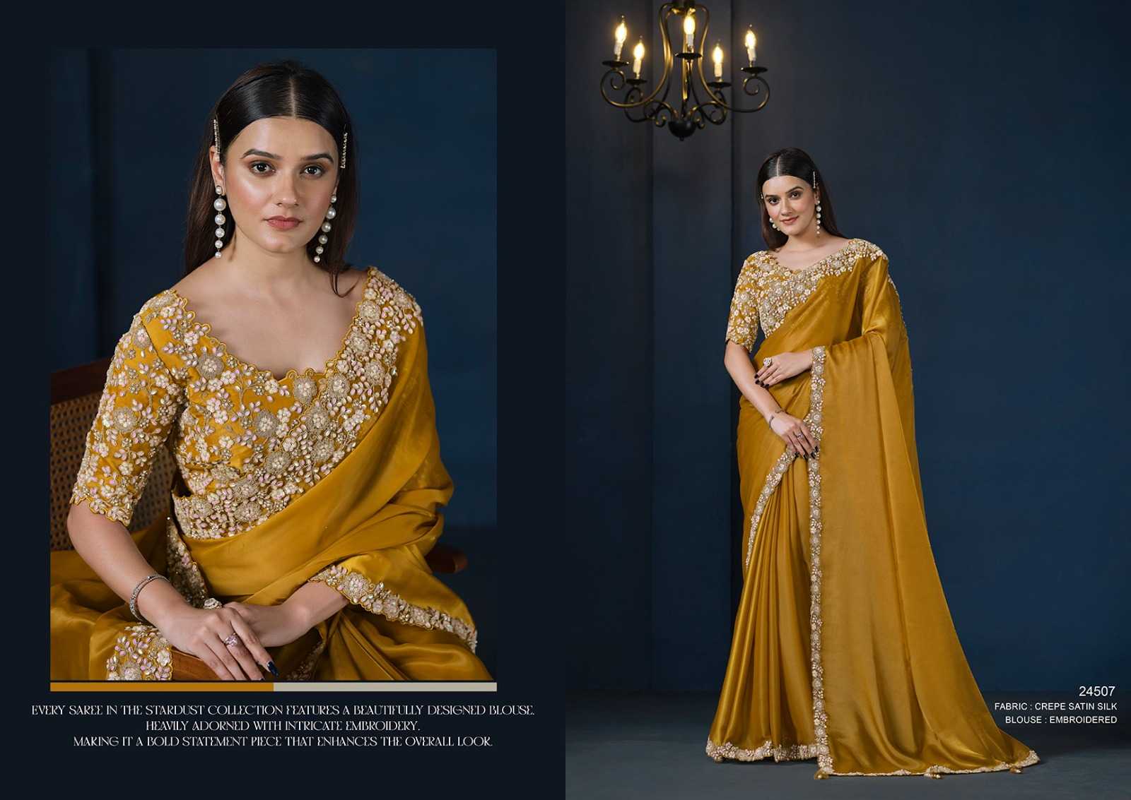 CRAPE SATIN SILK Full Embroidered Blouse Unstitched - Premium Fabric, Elegant Design for Custom Fit, Perfect for Weddings & Special Occasions