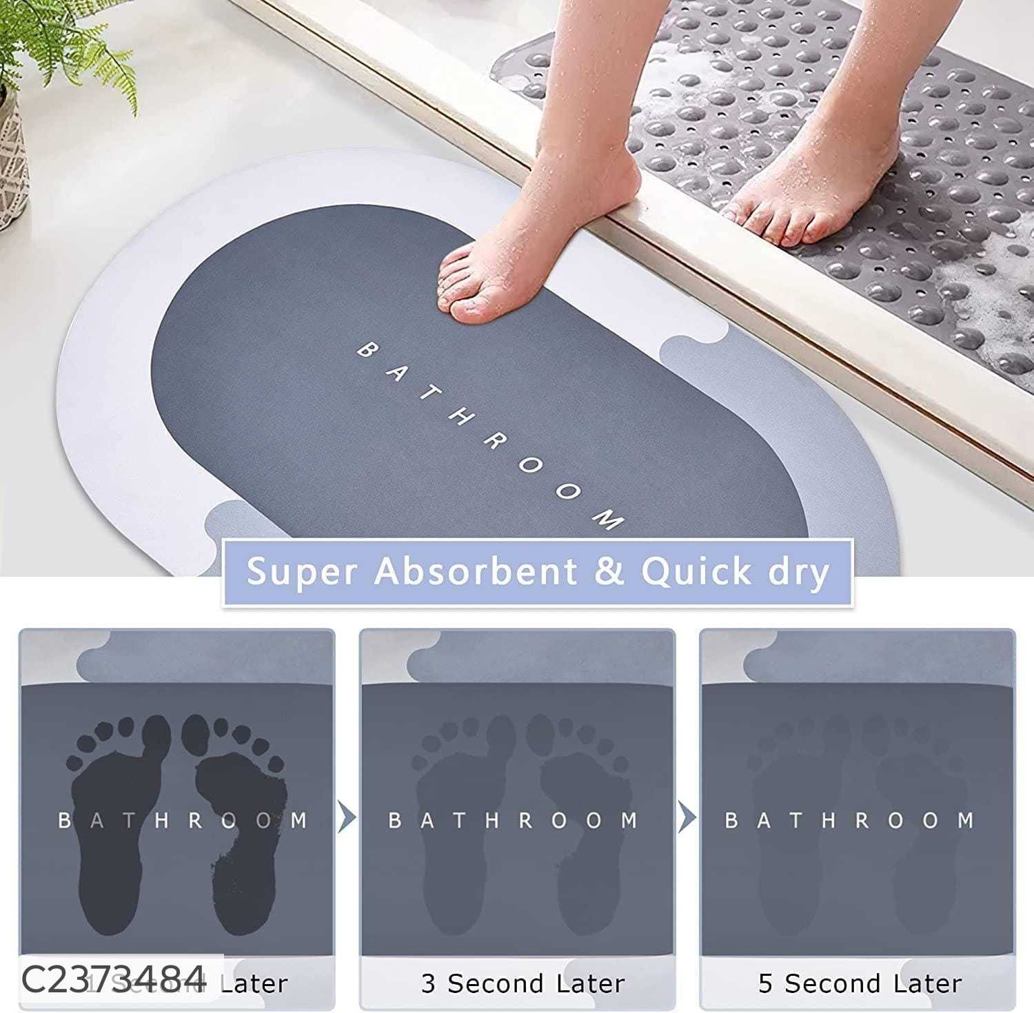 Super Absorbent Bath Floor Mat – Quick Drying, Soft & Comfortable, Non-Slip, Water-Resistant, Ideal for Bathroom, Shower, and Kitchen Use